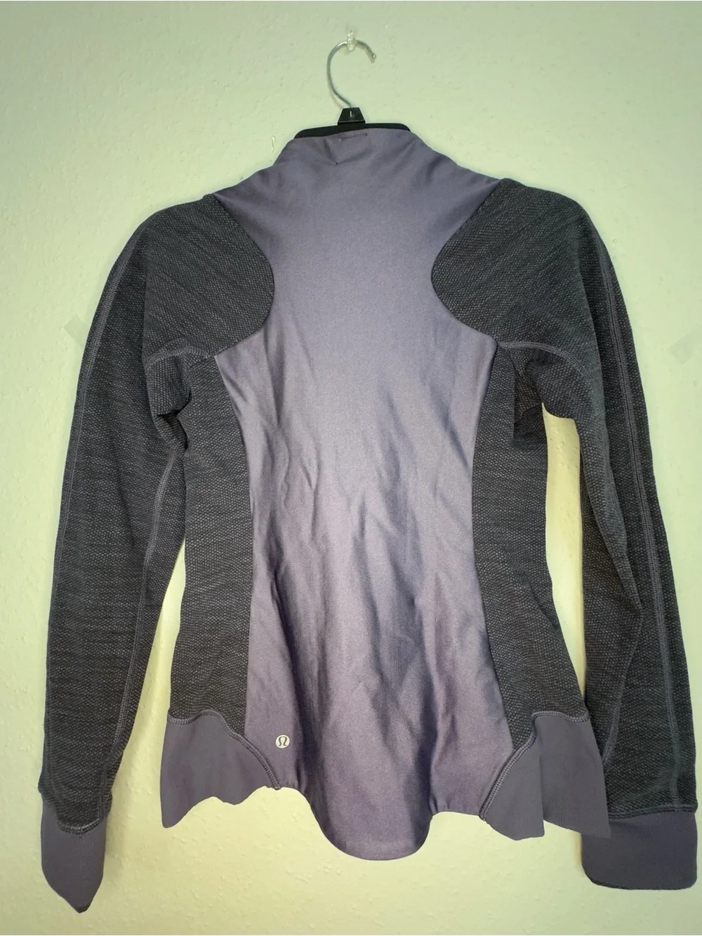 lululemon athletica Two-Tone Dark Purple Asymmetrical Zip Bomber Jacket